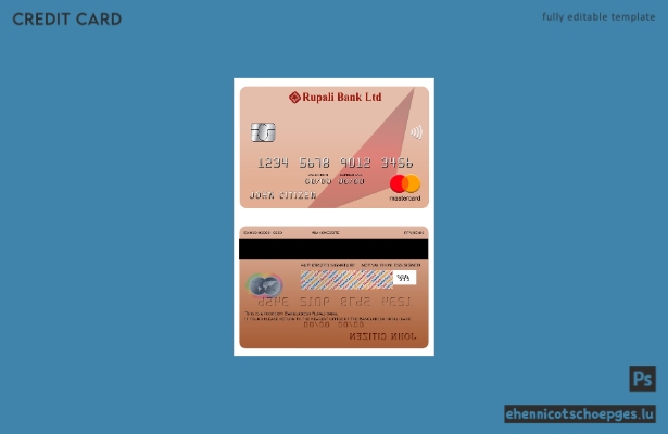 Bangladesh Rupali Bank, Mastercard Beispielvorschau